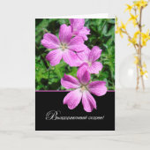 Russisch haal goed Cranesbill Geraniums Kaart (Gele Bloem)