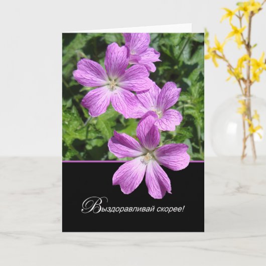 Russisch haal goed Cranesbill Geraniums Kaart (Gele Bloem)