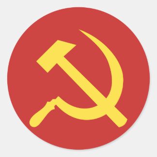 Russisch Hamer en Sikkel Classic Ronde Sticker