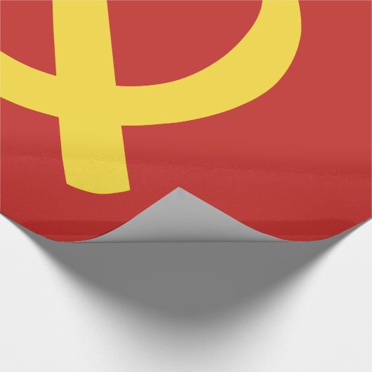 Russisch hamer- en sikkelglanswerkpapier cadeaupapier (Hoek)