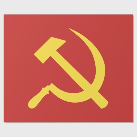 Russisch hamer- en sikkelglanswerkpapier cadeaupapier (Vlak)