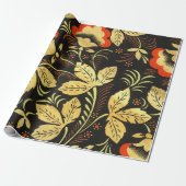 Russisch hohloma-pakpapier cadeaupapier (Uitgerold)