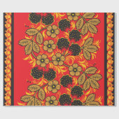 Russisch hohloma-pakpapier cadeaupapier (Vlak)