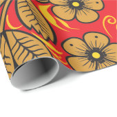 Russisch hohloma-pakpapier cadeaupapier (Rol Hoek)