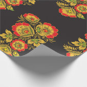 Russisch hohloma-pakpapier cadeaupapier (Hoek)