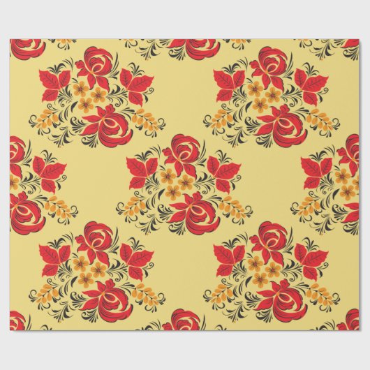 Russisch hohloma-pakpapier cadeaupapier (Vlak)