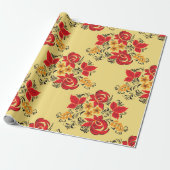 Russisch hohloma-pakpapier cadeaupapier (Uitgerold)