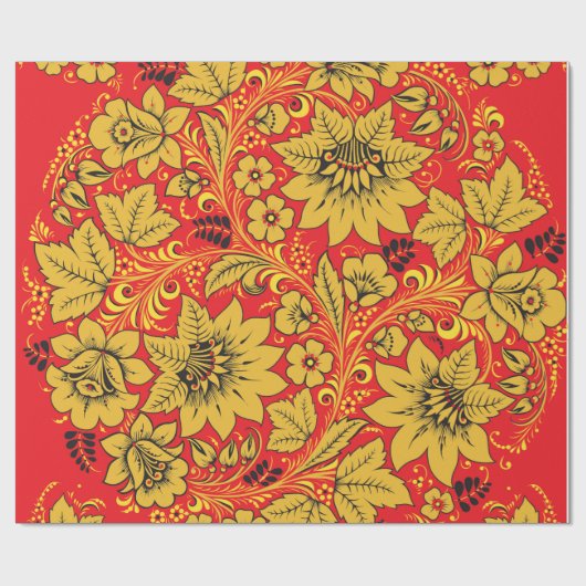 Russisch hohloma-pakpapier cadeaupapier (Vlak)