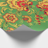 Russisch hohloma-pakpapier cadeaupapier (Hoek)