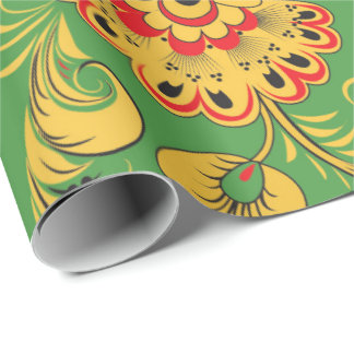 Russisch hohloma-pakpapier cadeaupapier