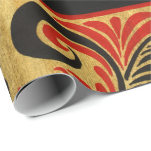 Russisch hohloma-pakpapier cadeaupapier