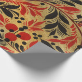 Russisch hohloma-pakpapier cadeaupapier (Hoek)