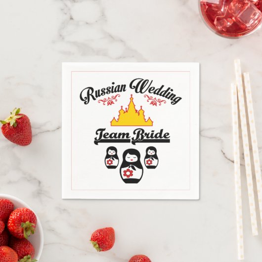 Russisch huwelijk, Team Bride. Servetten (Insitu)