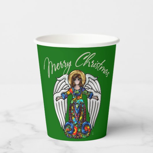 Russisch Icon Guardian Angel voor Kerstmis Papieren Bekers (Achterkant)