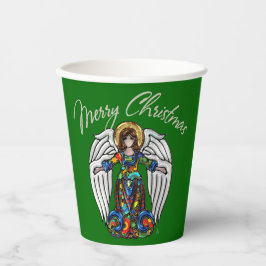 Russisch Icon Guardian Angel voor Kerstmis Papieren Bekers