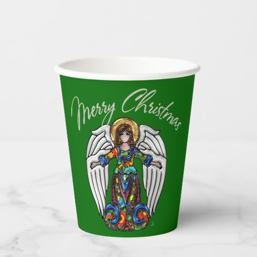 Russisch Icon Guardian Angel voor Kerstmis Papieren Bekers (Voorkant)