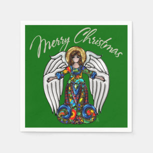 Russisch Icon Guardian Angel voor Kerstmis Servetten