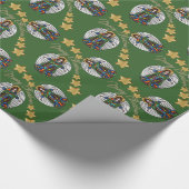 Russisch icoon beschermengel + gouden sterren cadeaupapier (Hoek)