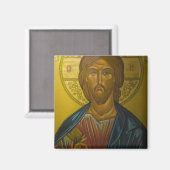 Russisch icoon in de Kerk van St. Sophia / Magneet (Voorkant / Achterkant)