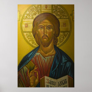 Russisch icoon in de Kerk van St. Sophia / Poster