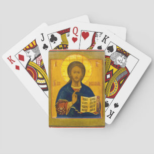 Russisch icoon Jezus Christus Speelkaarten