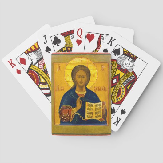 Russisch icoon Jezus Christus Speelkaarten (Achterkant)