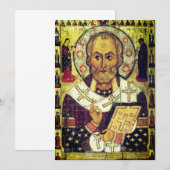 Russisch icoon van St. Nicolaas Bedankkaart (Voorkant / Achterkant)