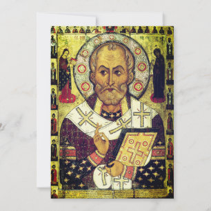 Russisch icoon van St. Nicolaas Bedankkaart