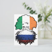 Russisch - Iers - boomstammen Briefkaart (Staand voorkant)