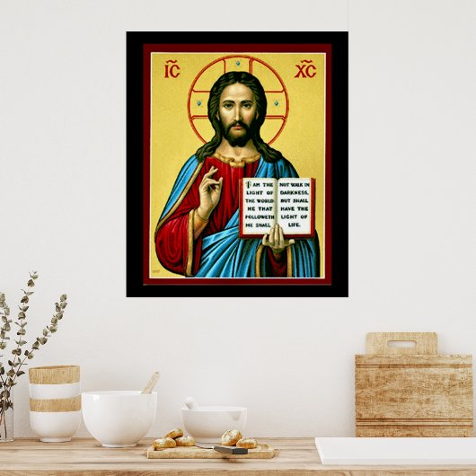 Russisch-kathodoxe Jezus Christus Afdrukken Poster (Keuken)