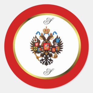 Russisch Keizerlijke Crest Monogram Stickers