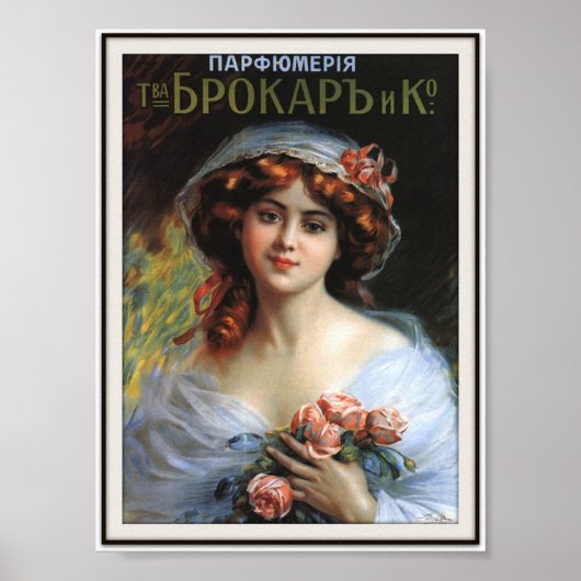 Russisch keizerparfum Adverteren 1892 Poster (Voorkant)