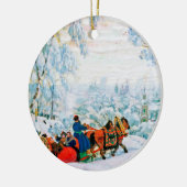 Russisch kerstcadeautje voor aangepaste kunst keramisch ornament (Links)