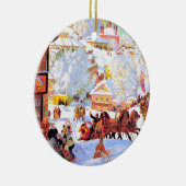 Russisch kerstcadeautje voor aangepaste kunst keramisch ornament (Rechts)