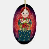 Russisch kerstfeest met Doll - "Sophia" Keramisch Ornament (Rechts)