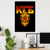 Russisch KGB Badge Sovjettijdperk Poster (Thuiskantoor)