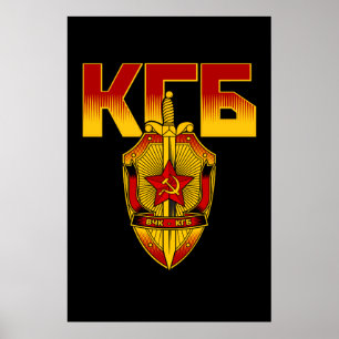 Russisch KGB Badge Sovjettijdperk Poster
