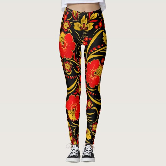 Russisch khokhloma leggings (Voorkant)