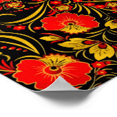 Russisch khokhloma poster (Hoek)