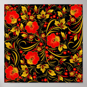 Russisch khokhloma poster