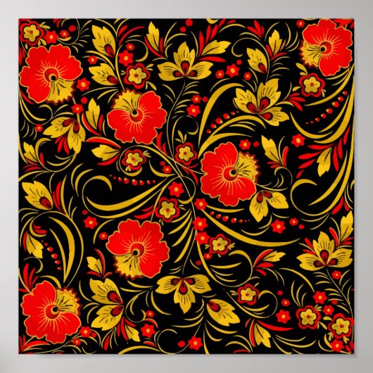 Russisch khokhloma poster (Voorkant)