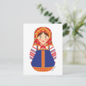 Russisch Matryoshka Briefkaart (Staand voorkant)