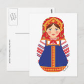 Russisch Matryoshka Briefkaart (Voorkant / Achterkant)