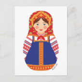 Russisch Matryoshka Briefkaart (Voorkant)