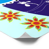 Russisch Matryoshka Doll in Posters voor zonnebloe (Hoek)