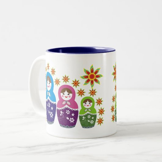 Russisch Matryoshka Doll Mokken (Voorkant links)