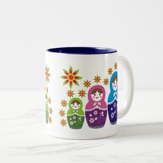 Russisch Matryoshka Doll Mokken (Voorkant rechts)