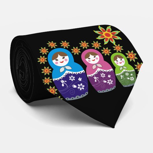 Russisch Matryoshka Doll Stropdassen (Opgerold)