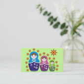 Russisch Matryoshka Doll Visitekaartjes (Staand voorkant)