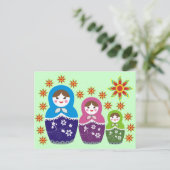 Russisch Matryoshka Dolls Briefkaarten (Staand voorkant)